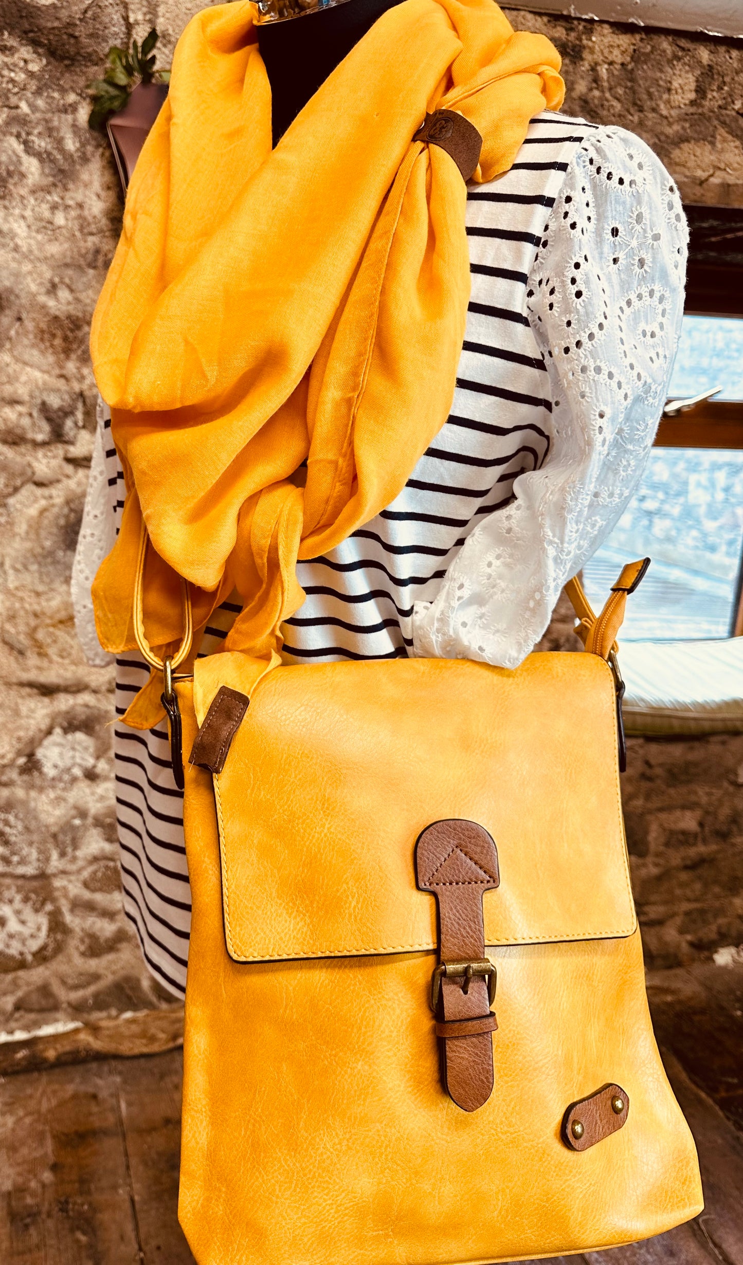 “Maggie” sunshine vegan satchel bag