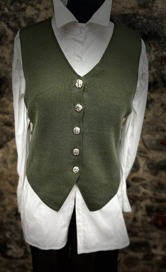 “Veronica “Forest green fine knit small to medium