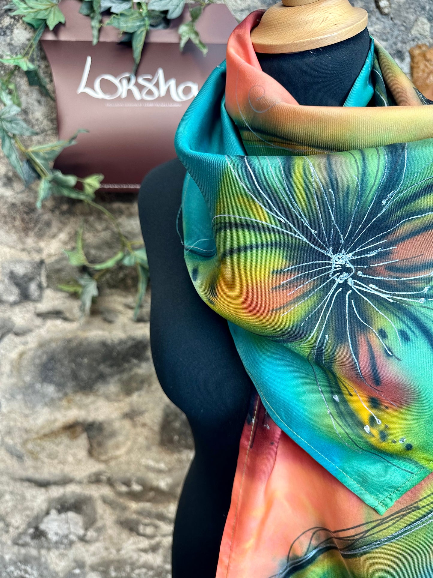 Lorshadesign Handpainted silk scarf collection