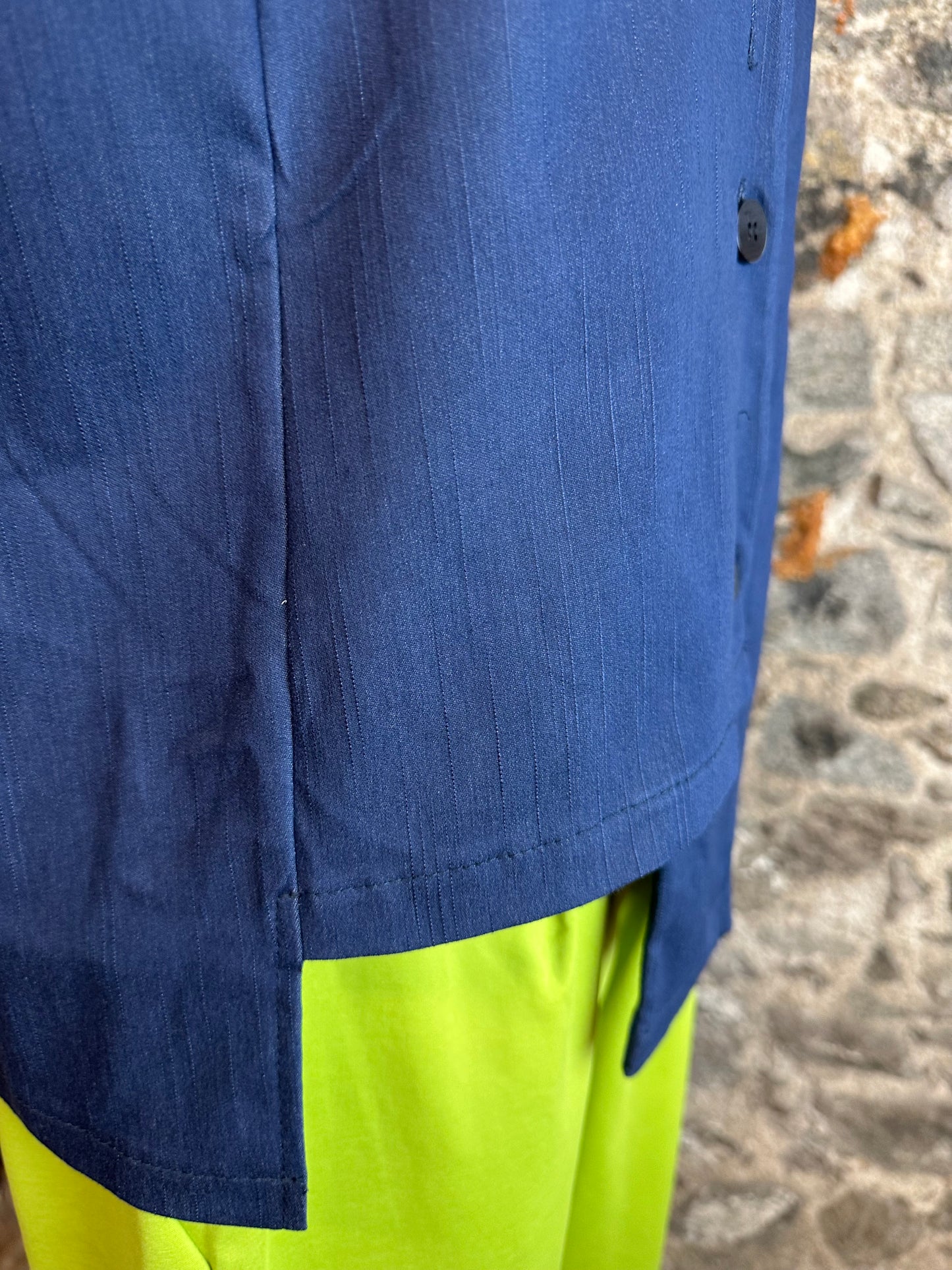 “Jackie” Italian denim irregular waistcoat