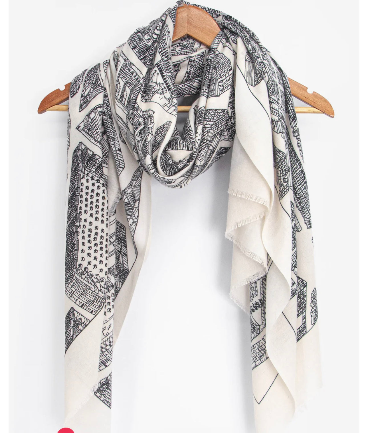 White and black architectural drawing wrap