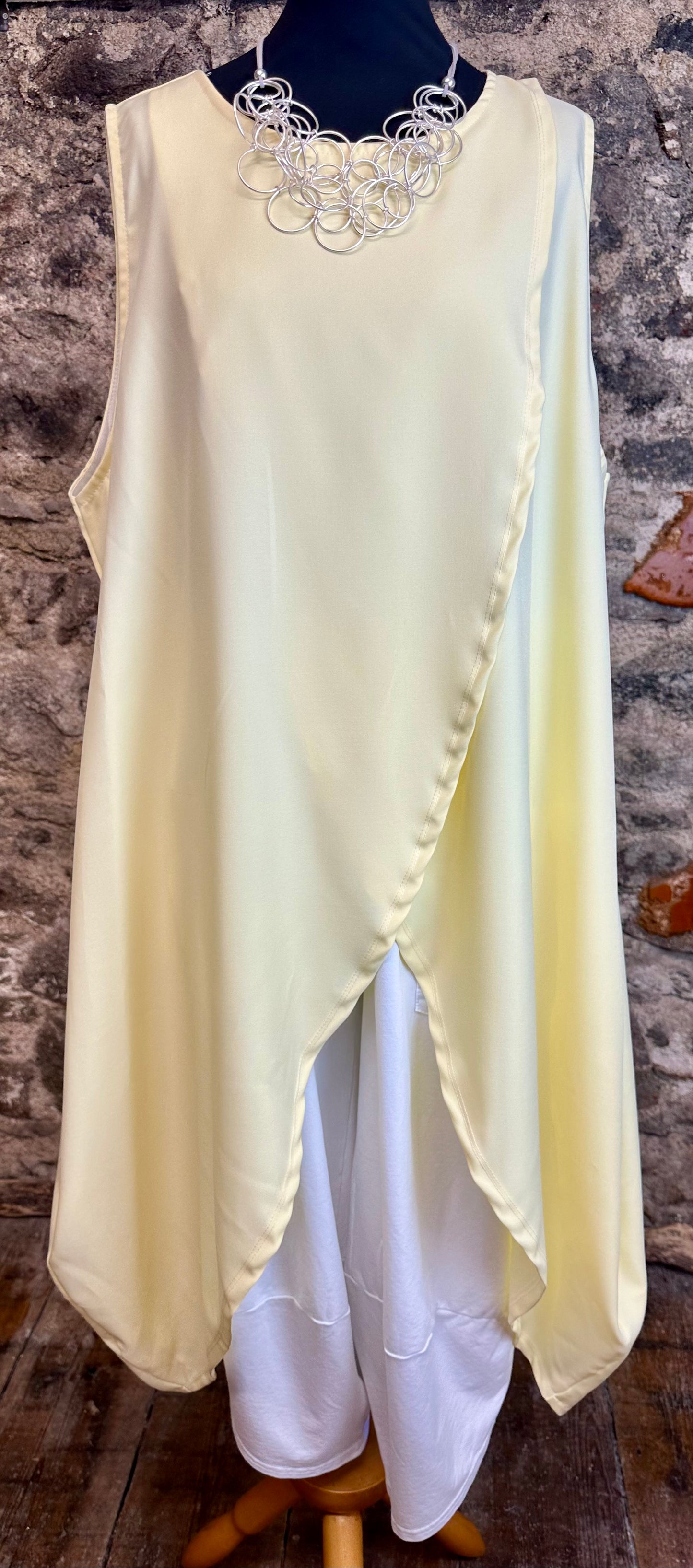 “Sunita “ Italian lemon crossover tunic