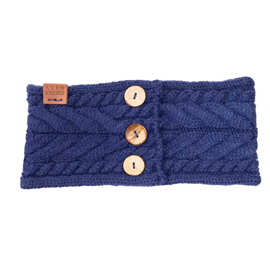 Aran knit cosey cable headband