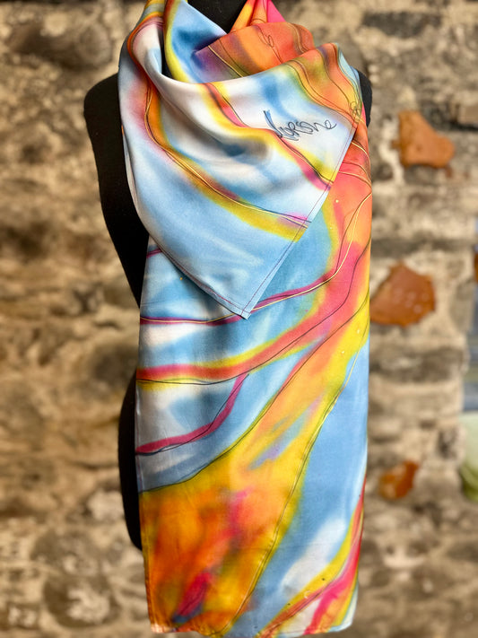 Lorshadesign Handpainted silk scarf collection