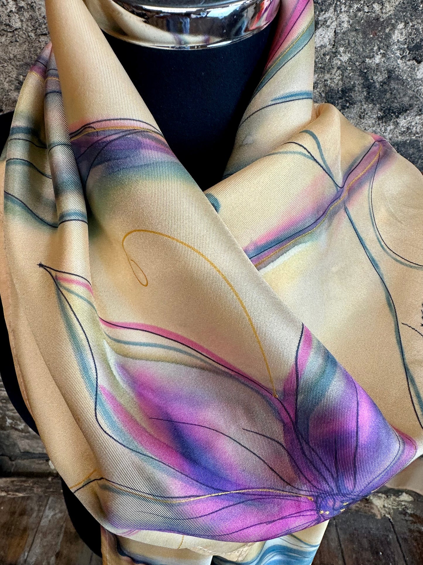 Lorsha Handpainted silk scarfs