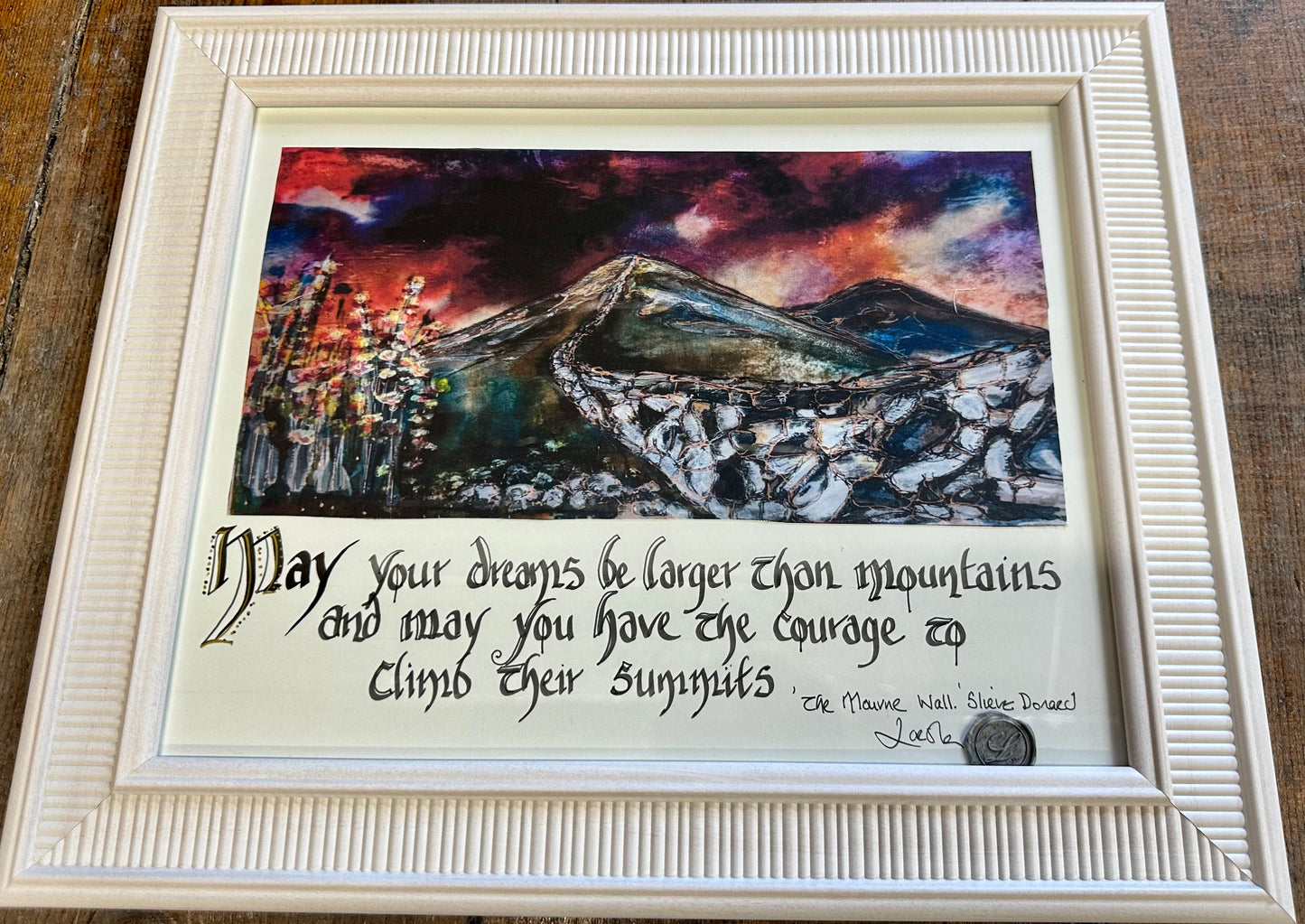 “May your dreams ….”Mourne mountains up