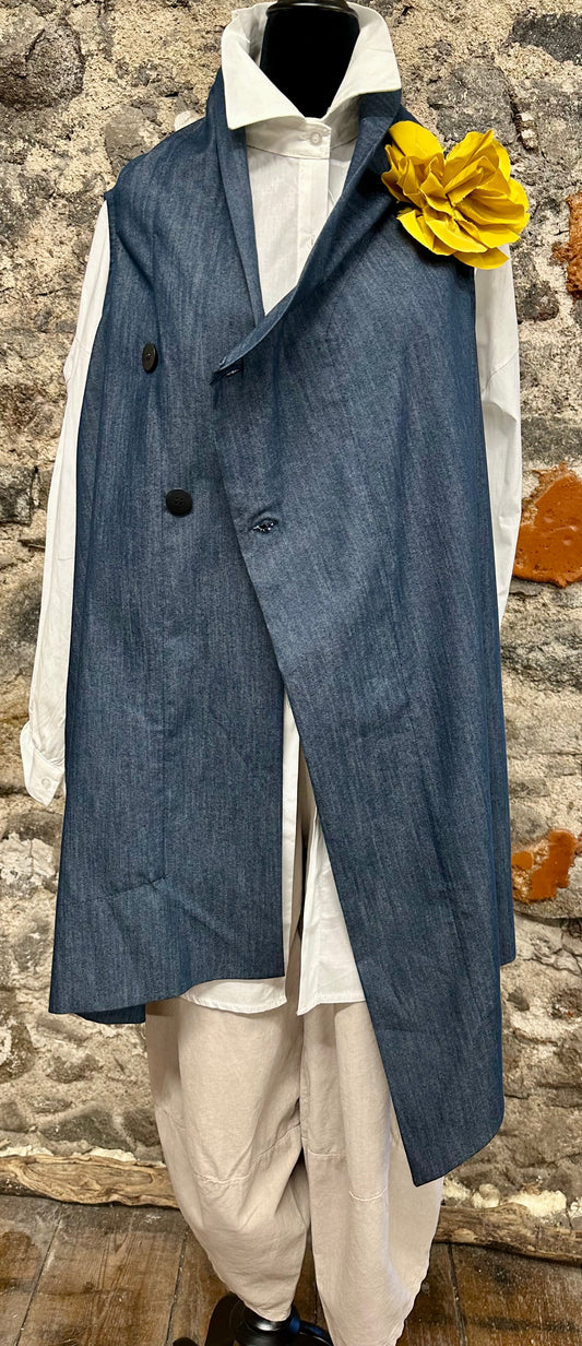 “Lydia “ Italian longline irregular waist coat