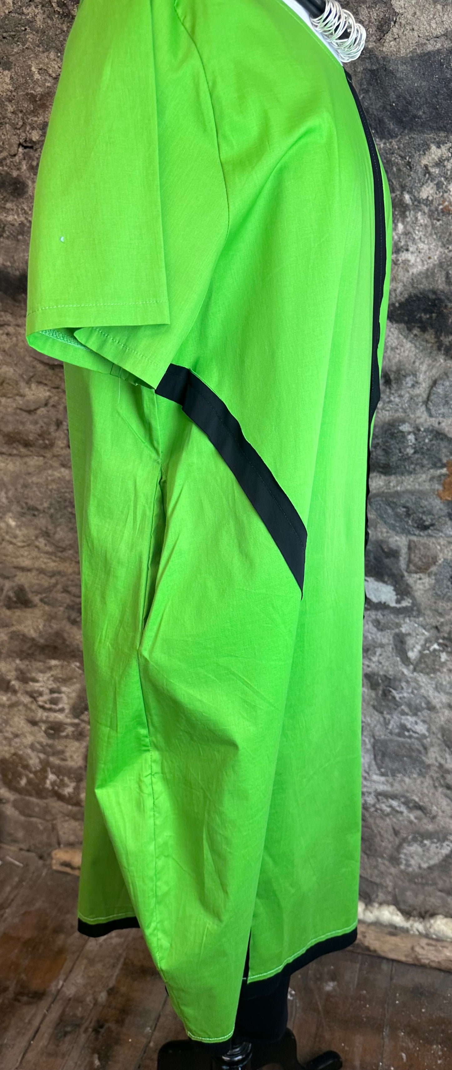 “Collette” emerald vibrant green Italian statement dress