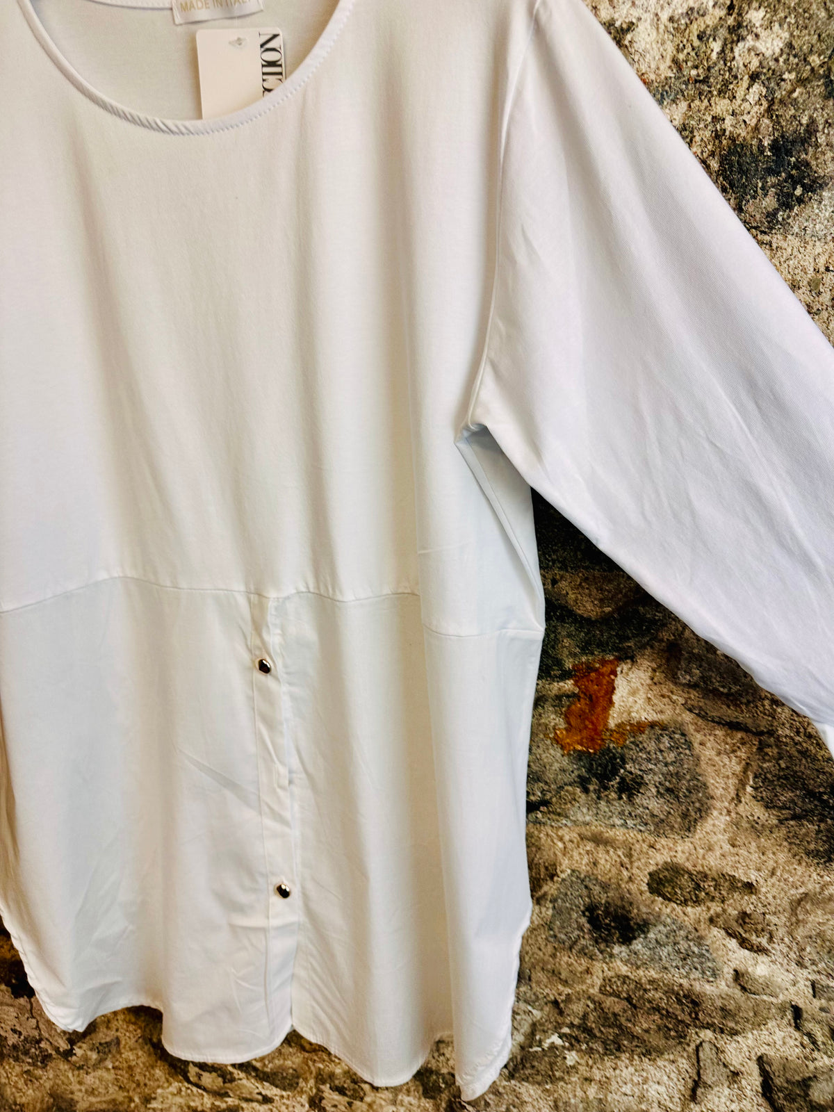 “Reeve ” white Italian layering shirt