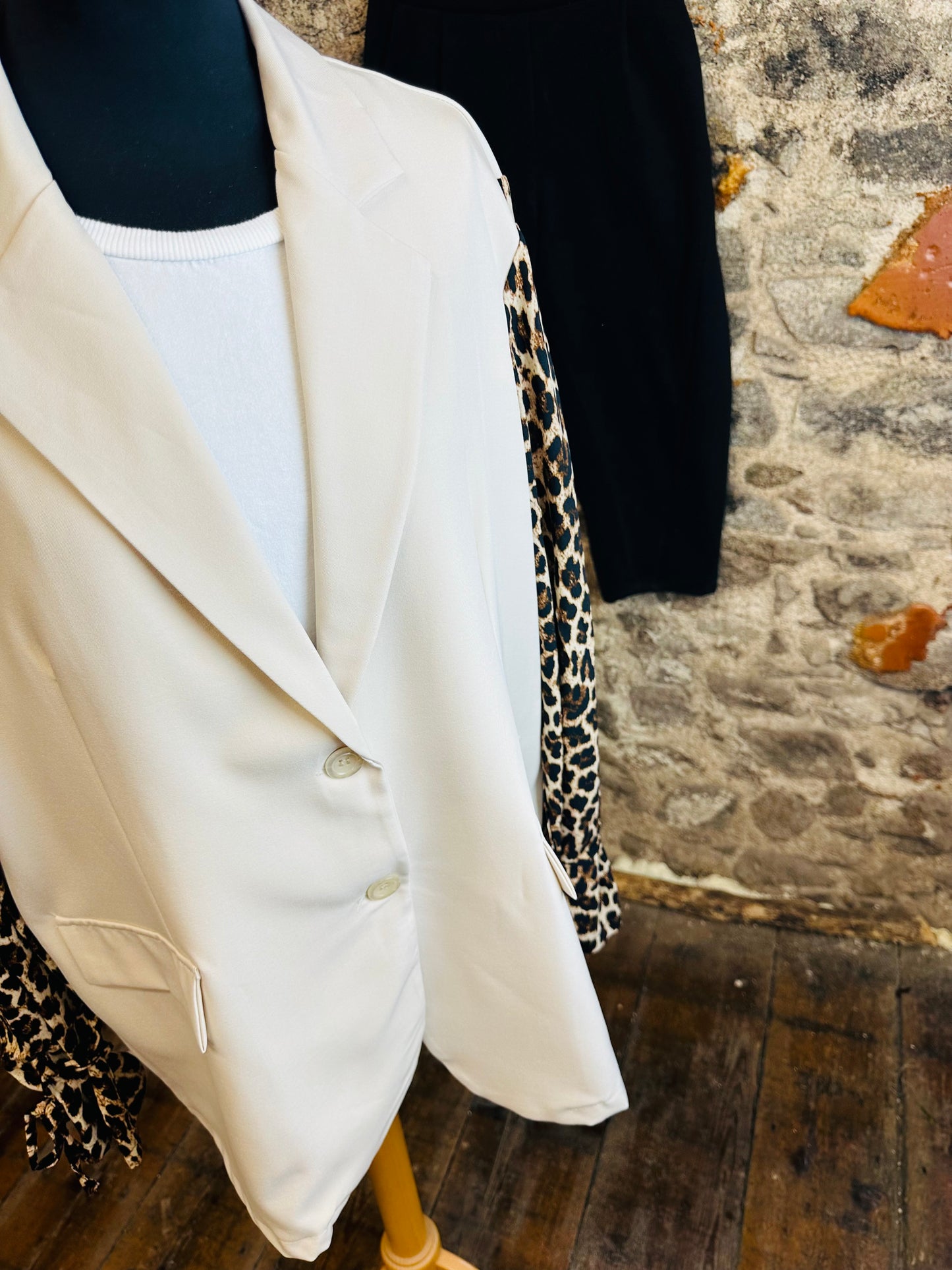 “Beth “ cream dress blazer