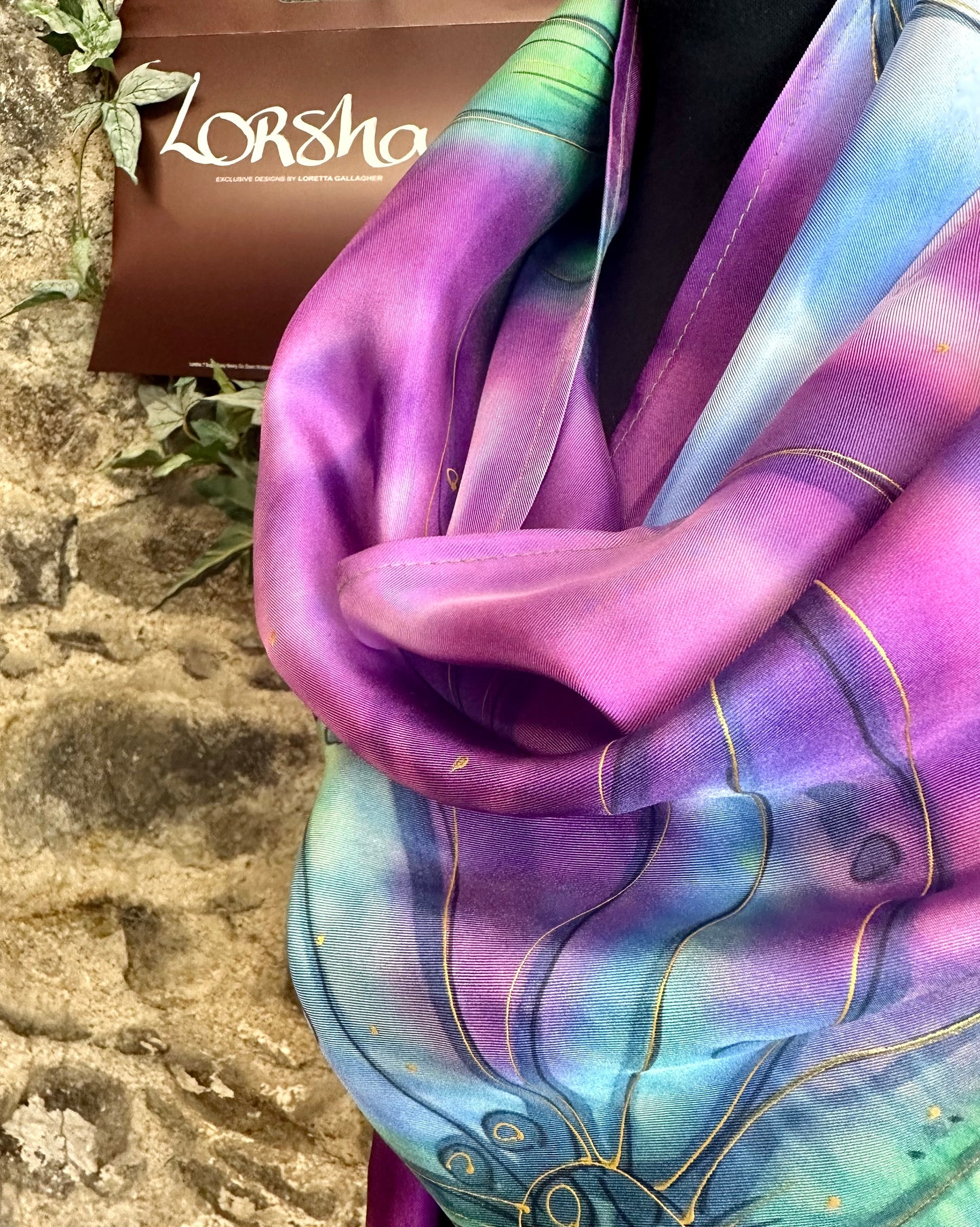 Lorshadesign Handpainted silk scarf collection