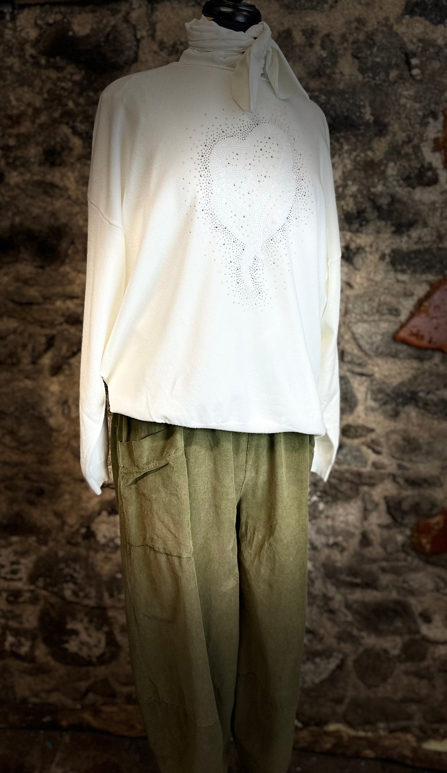 “Sarah “ winter white Italian soft knit