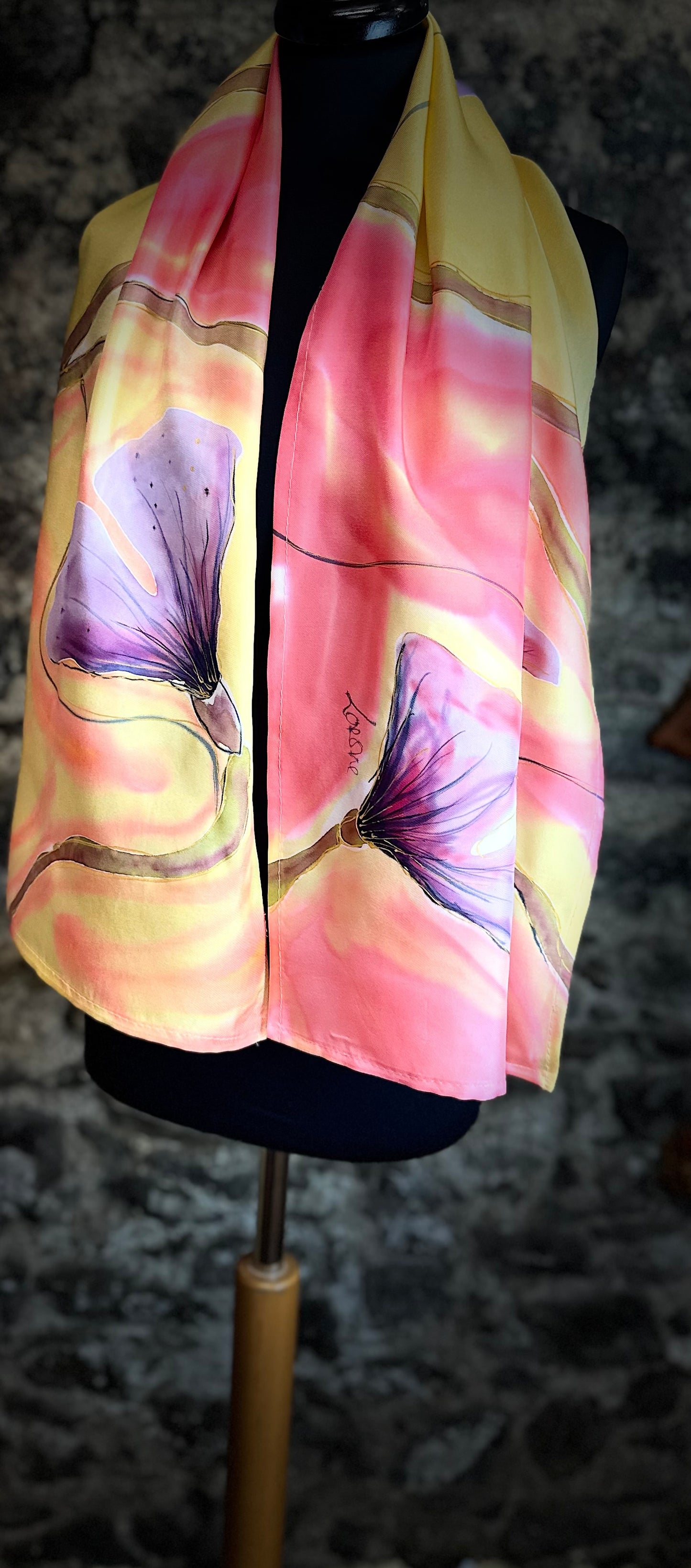 Lorshadesign Handpainted silk scarfs