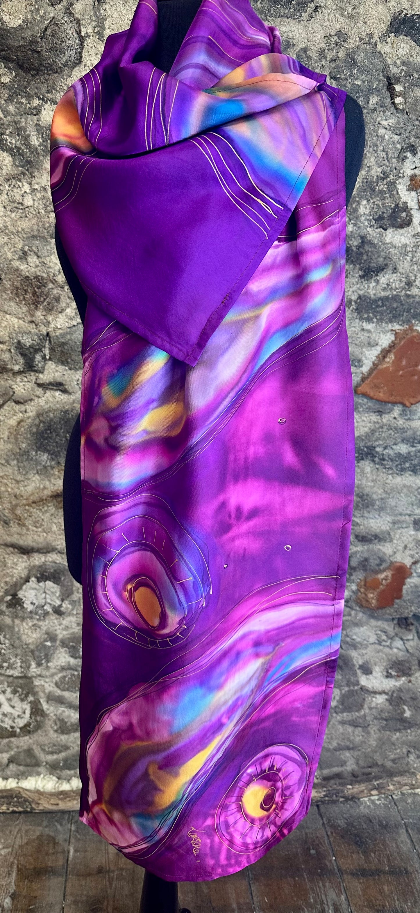 Lorshadesign Handpainted silk scarf collection