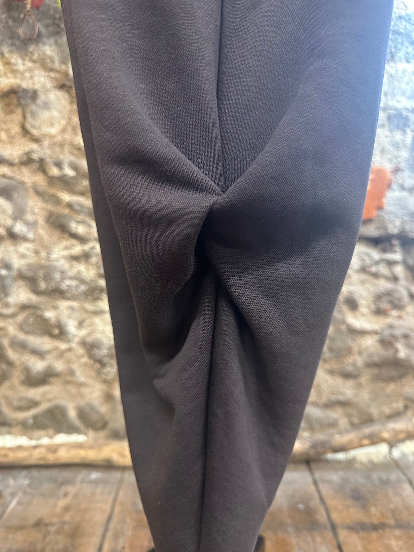 “Meabh “ Italian graphite pin tuck casual trouser