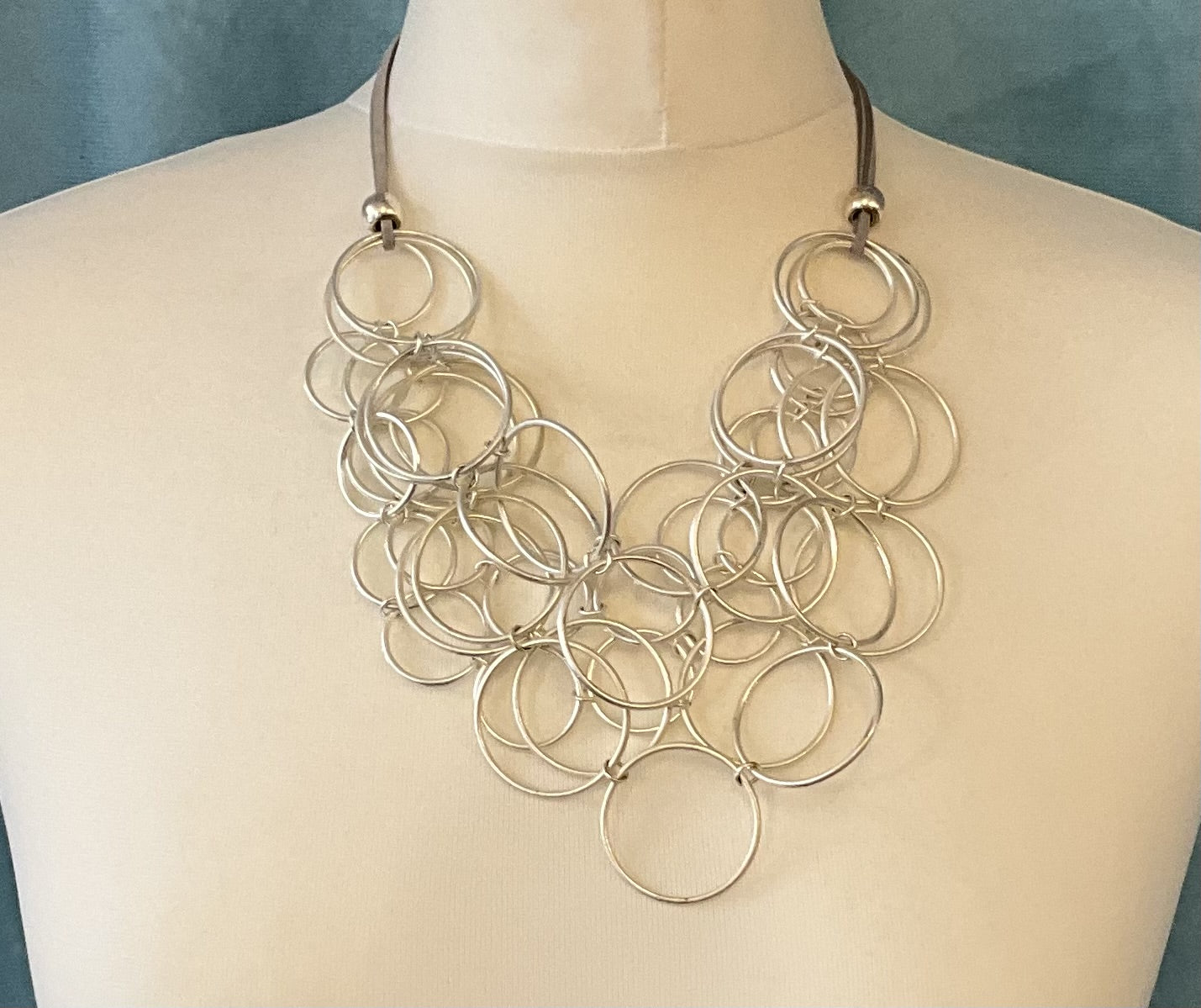 “Jean” sculptural interlinked neckpiece