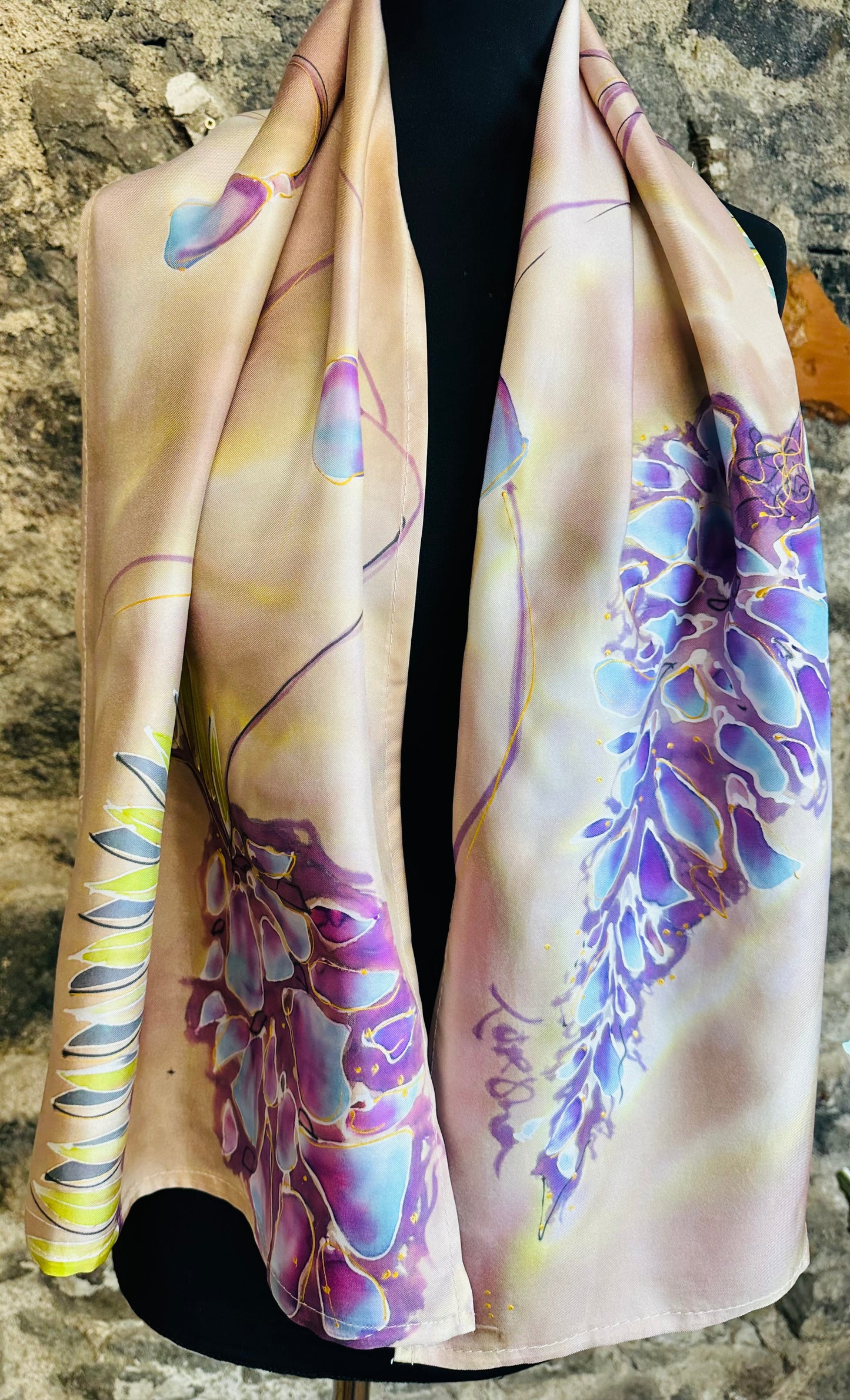 Lorshadesign Handpainted silk scarfs