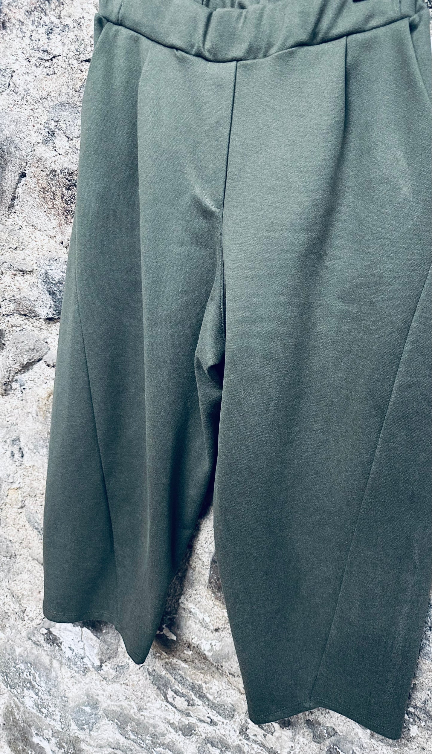 “Libby “ forest green moleskin cocoon trouser