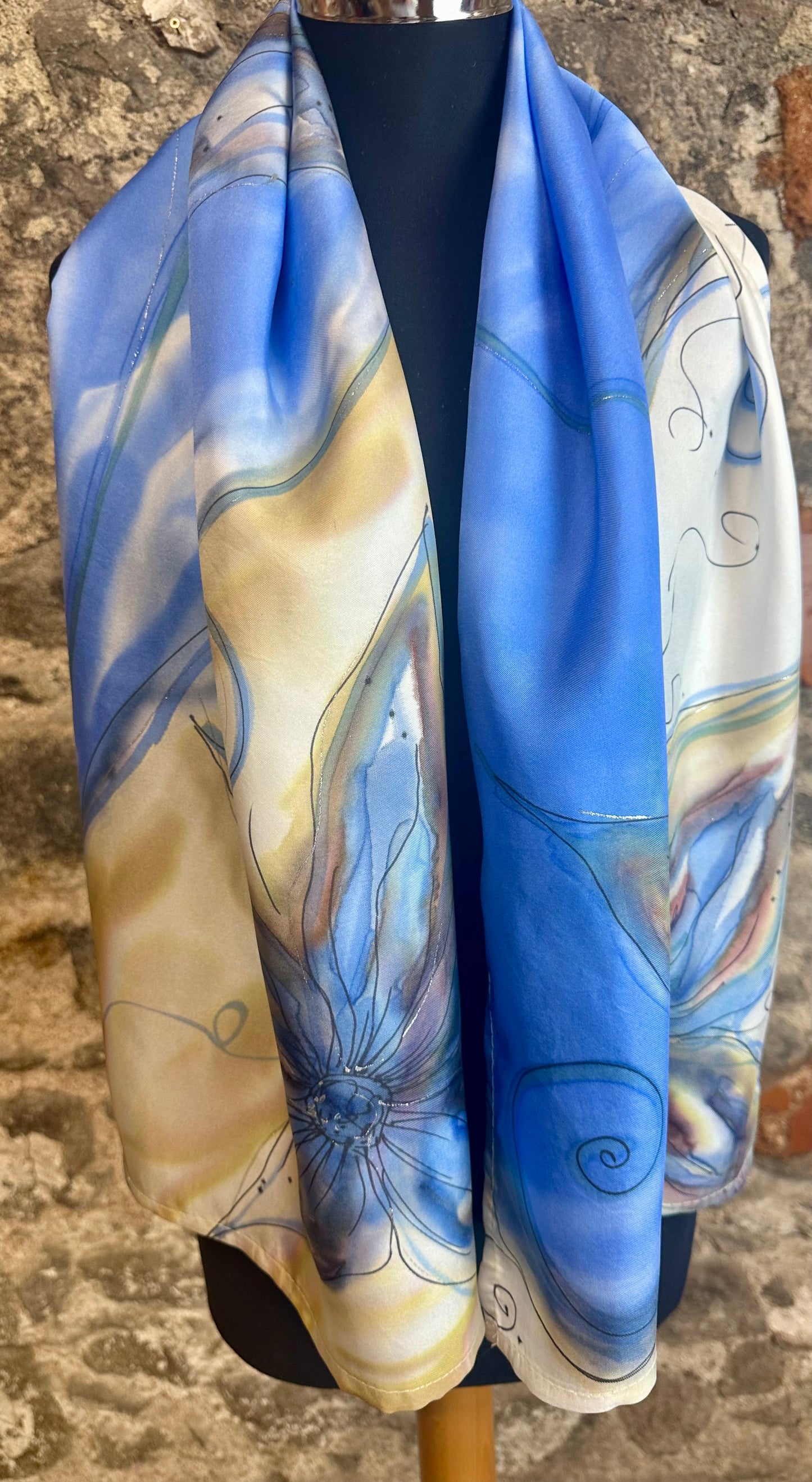 Lorshadesign Handpainted silk scarf