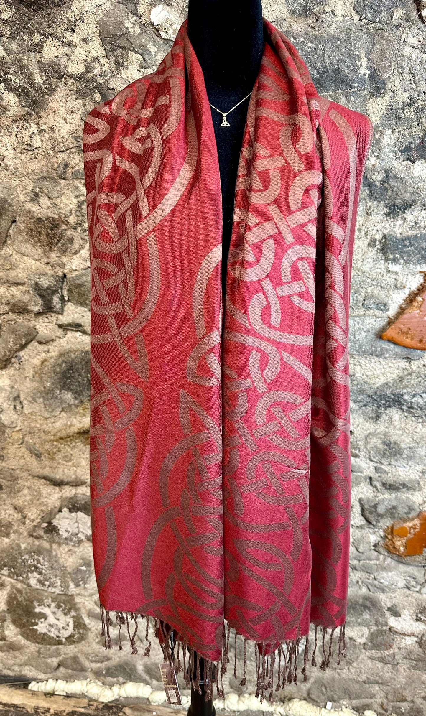 Terrocata heritage Irish designed knotwork pashmina