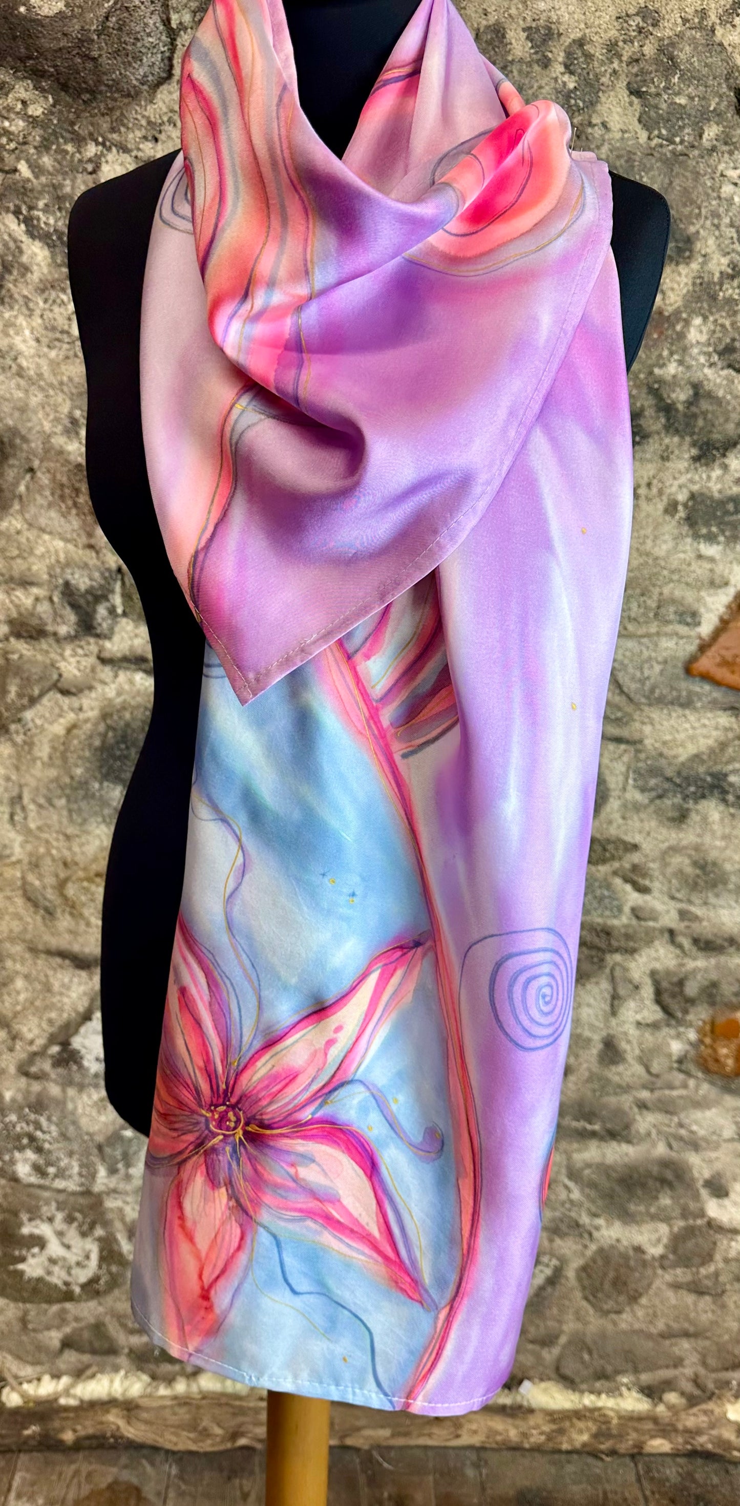 Lorshadesign Handpainted silk scarf collection