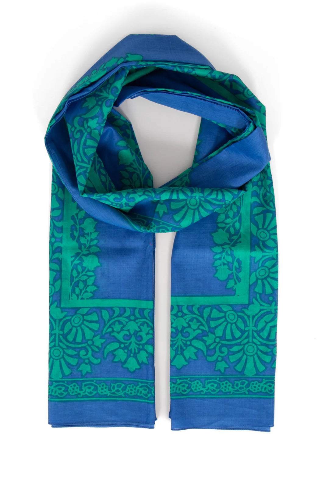 Beautiful cotton jade and sapphire blue wrap