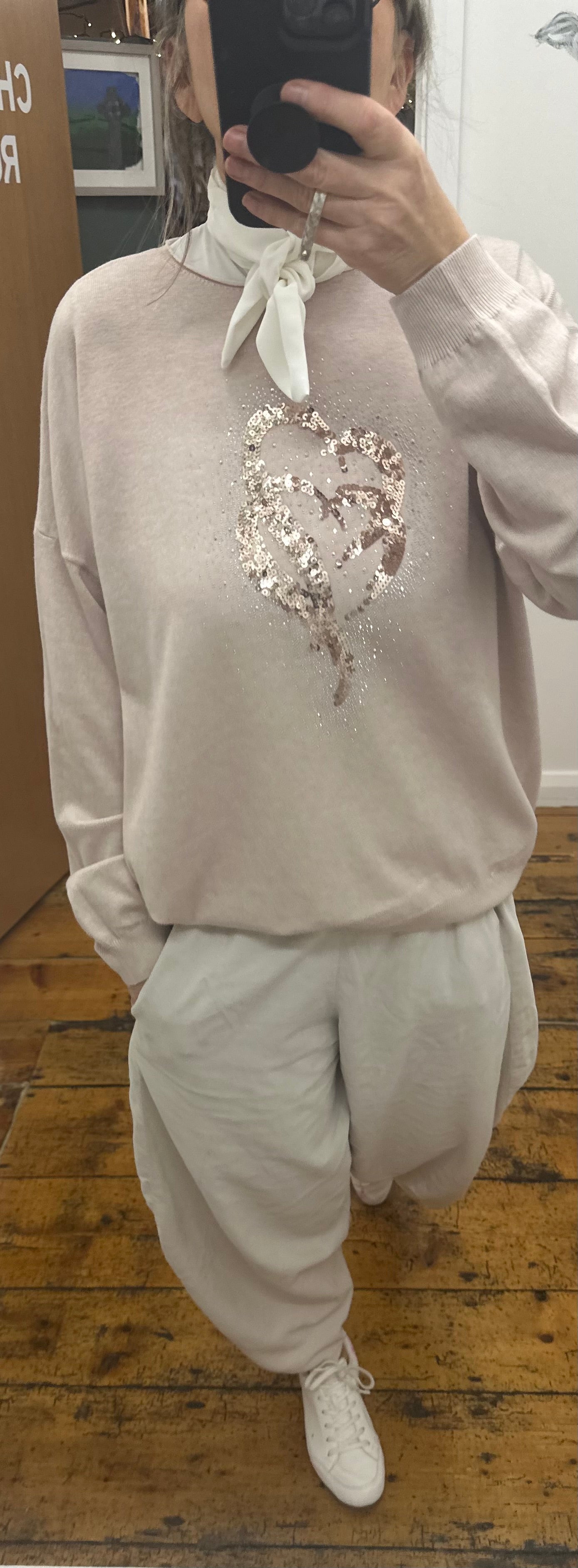 “Sara “ heart sequin jumper