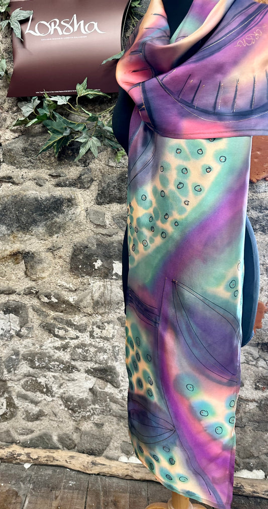 Lorshadesign Handpainted silk scarf collection