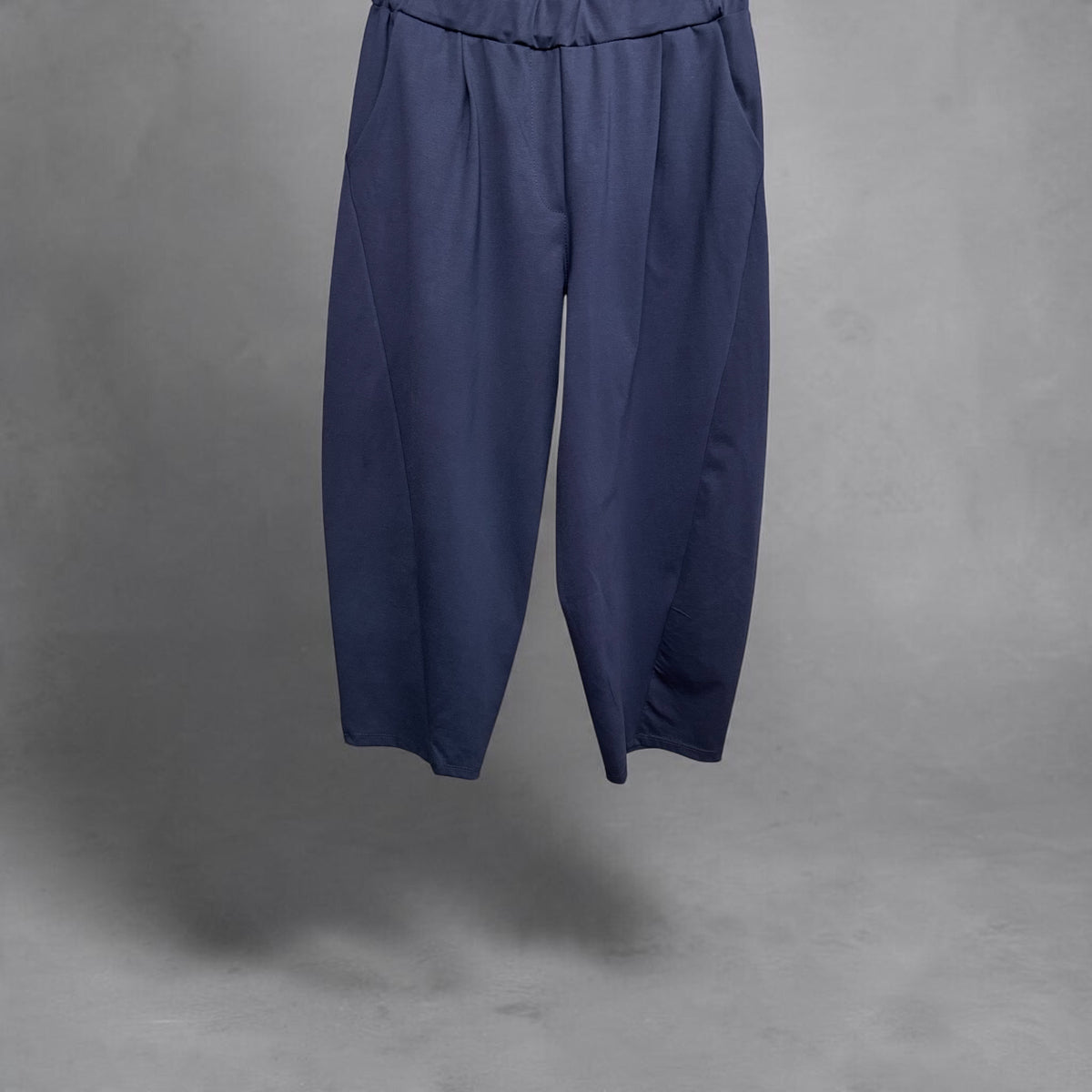 “Lottie “ indigo navy Italian barrell leg trouser