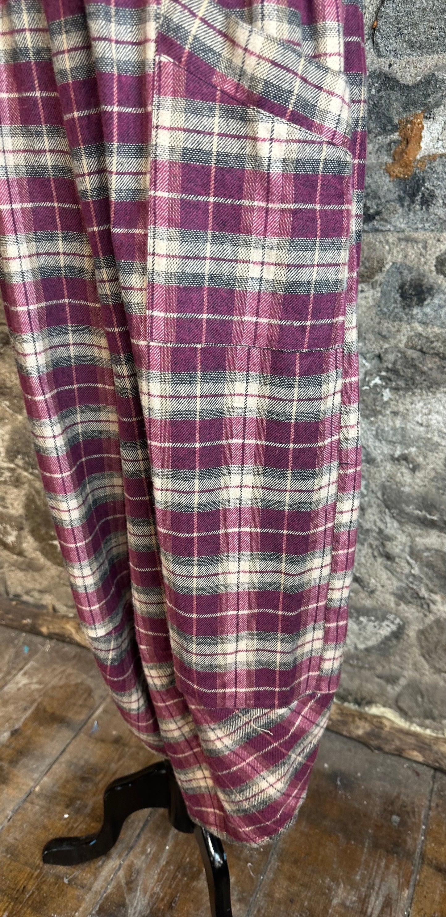 “Bailey “ mulberry and cream cocoon pants