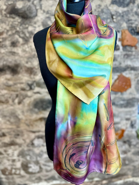 Lorshadesign Handpainted silk scarf collection