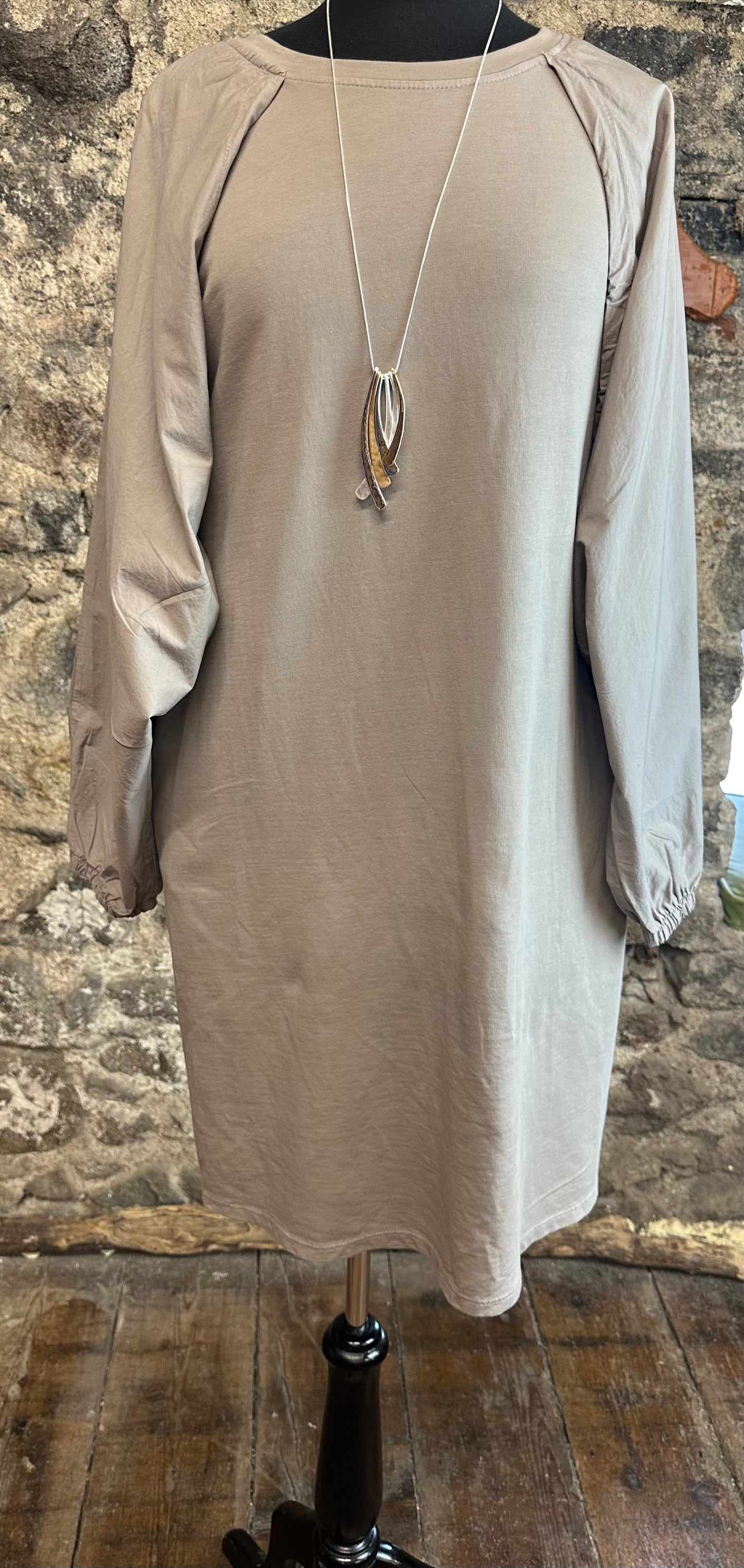 “Nancy “ contemporary cotton and jersey Italian dress