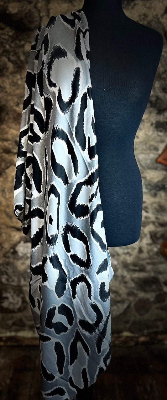 Charcoal and ebony abstract animal large wrap