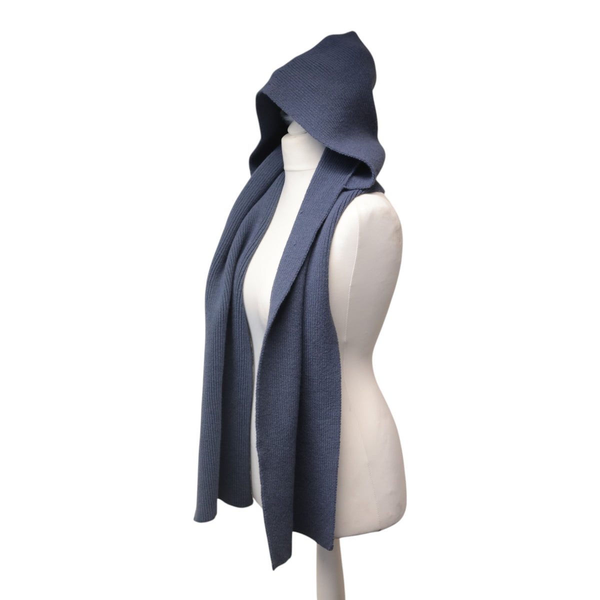 Denim grey hooded scarf