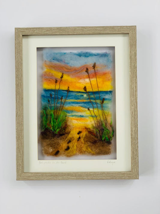“Foot prints in the sand “ by Christine Magee