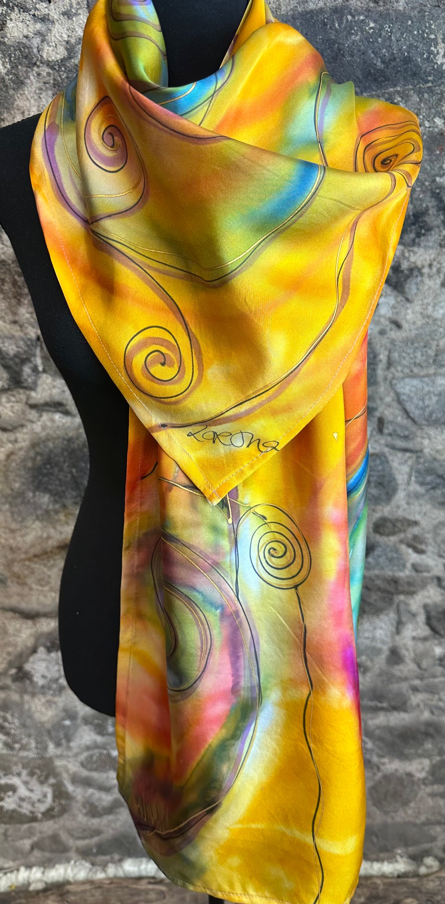 Lorshadesign Handpainted silk scarf collection