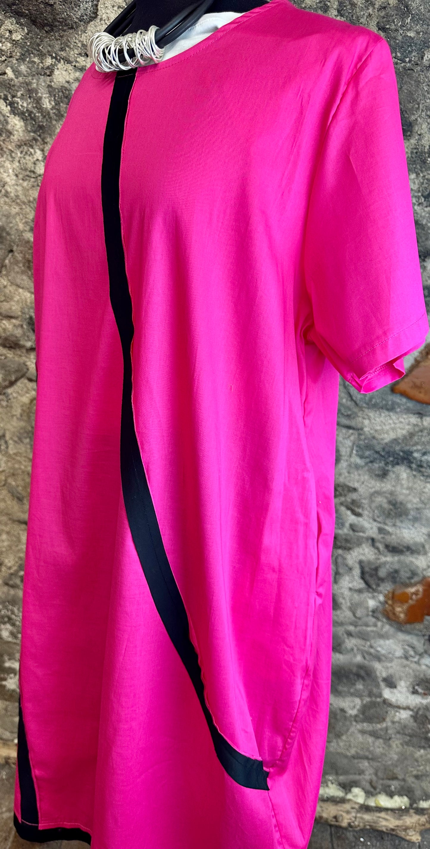 “Collette” bold fuchsia Statement Italian dress