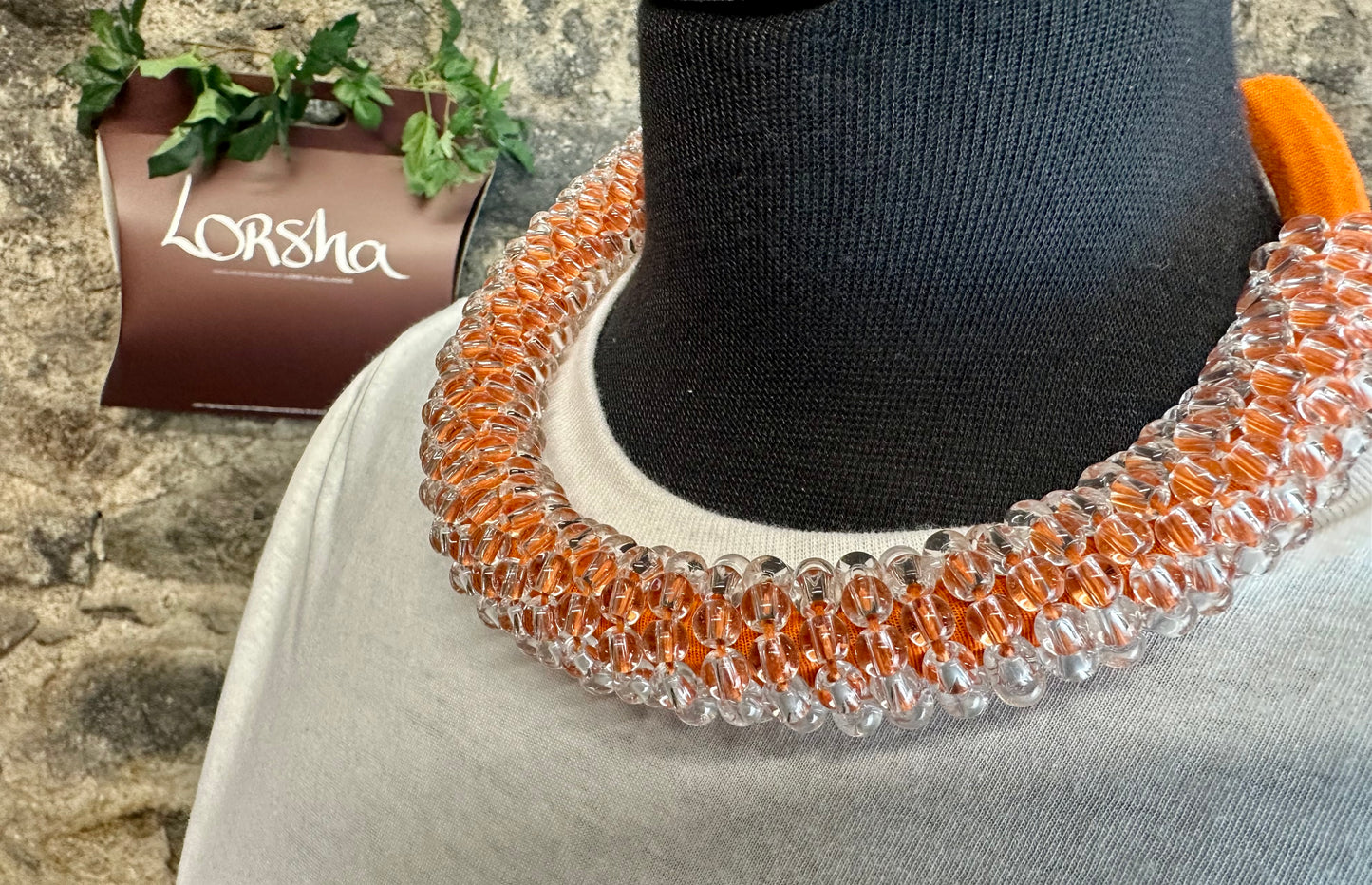 “Jane “ tangerine statement collar