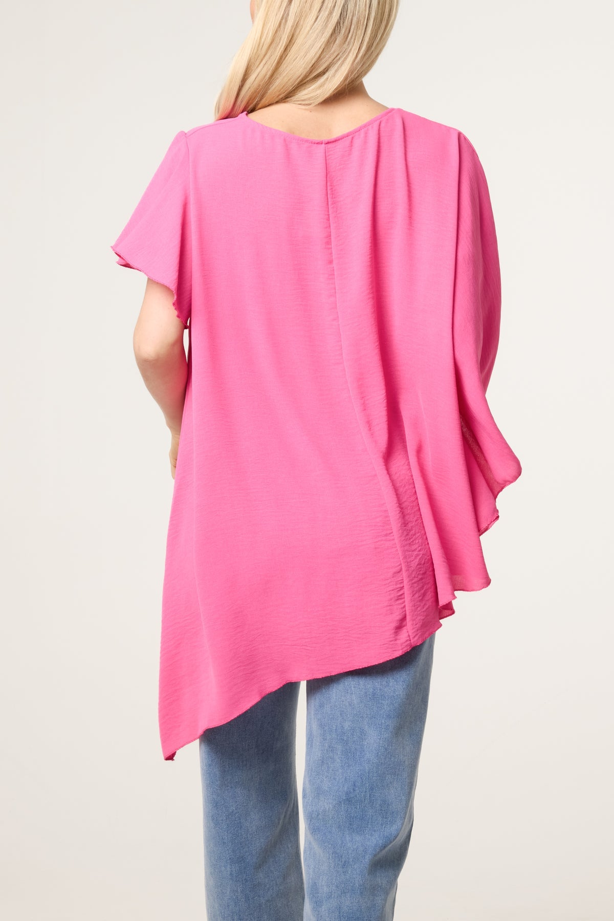 “ Maisie “strawberry pink Italian asymmetric tunic