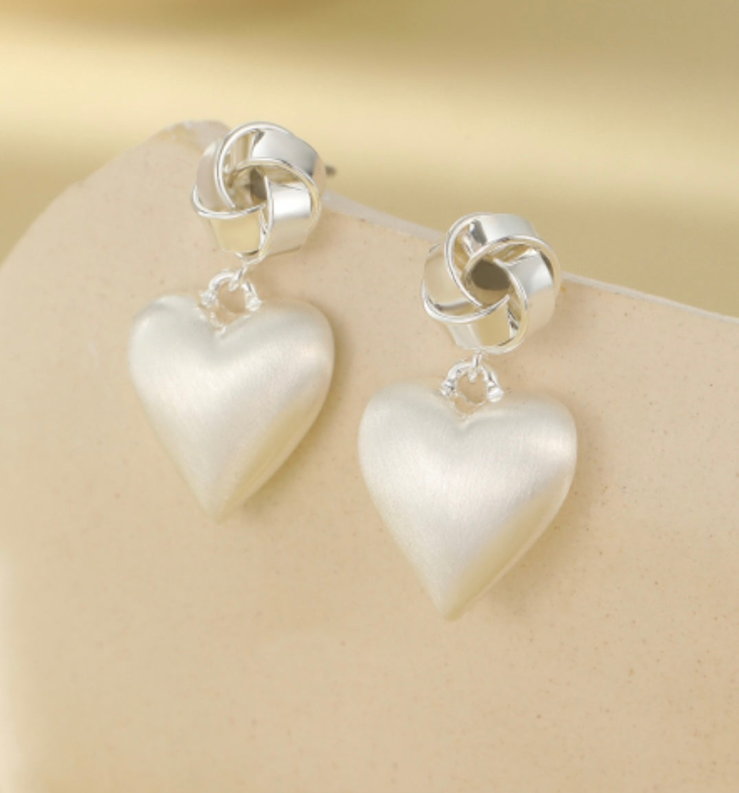Delicate little heart gift boxed earrings