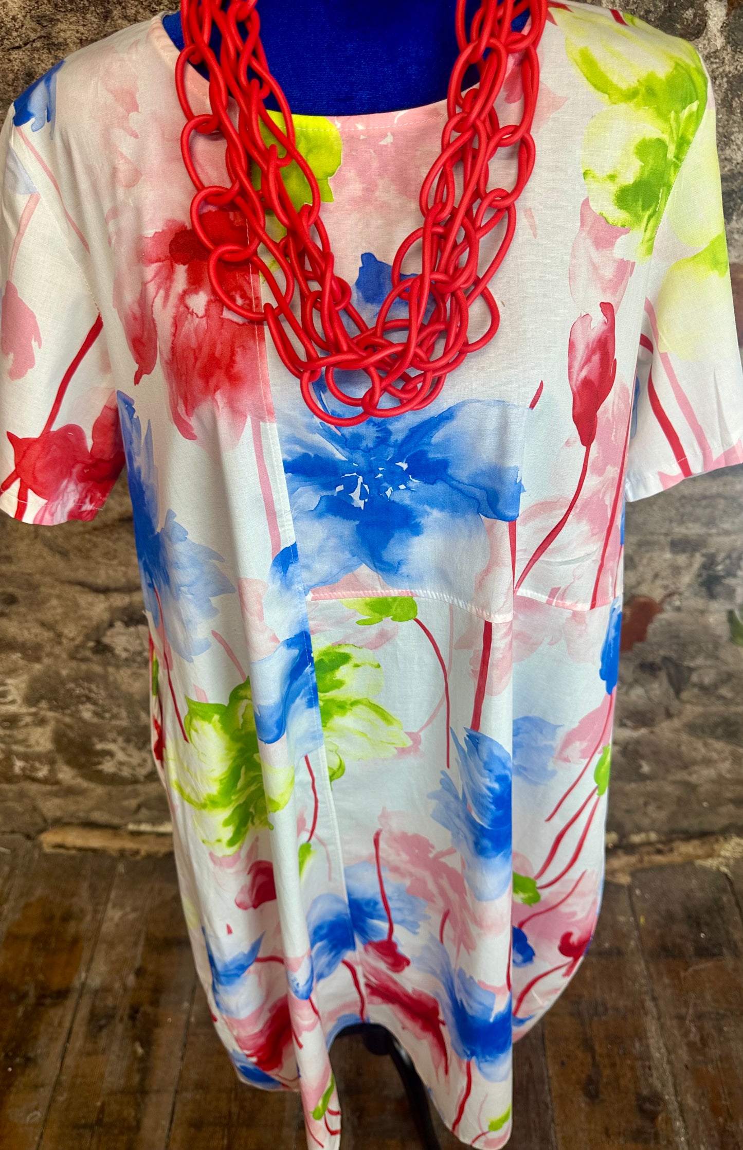 Italian watercolour bloom dress tunic