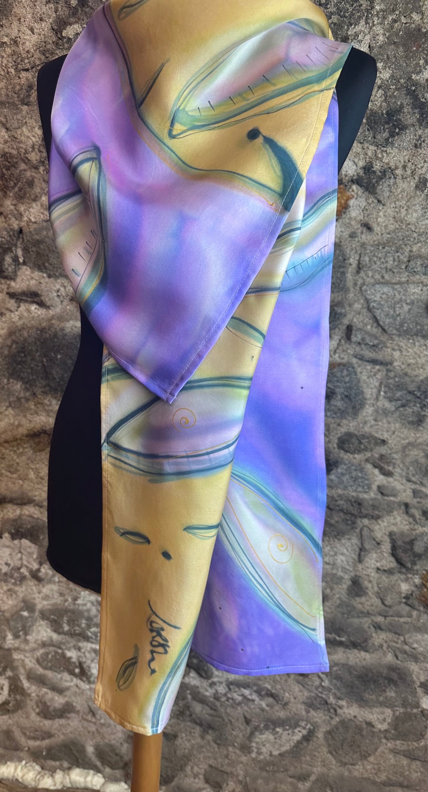 Lorsha Handpainted silk scarf collection