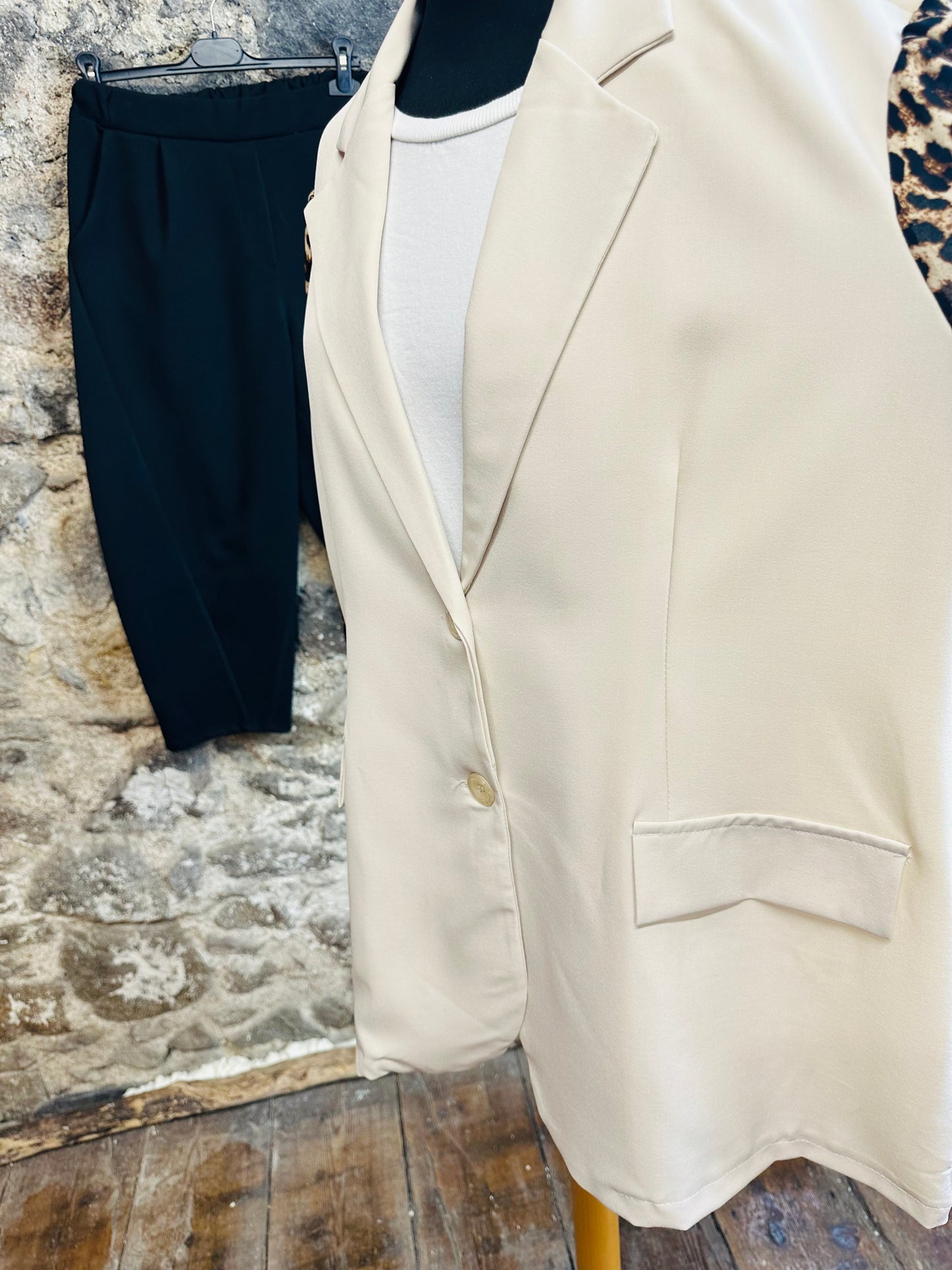 “Beth “ cream dress blazer