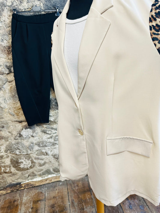 “Beth “ cream dress blazer