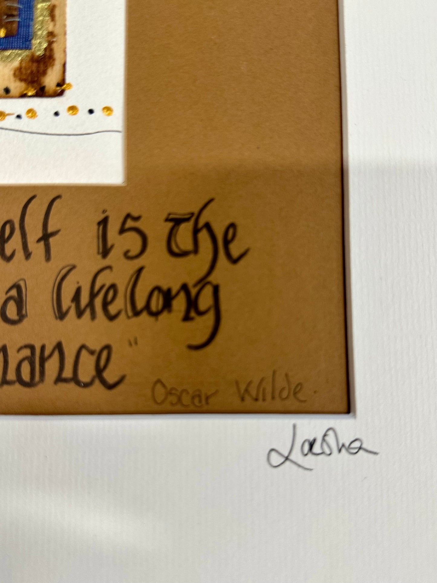 “To love oneself …” Oscar Wilde