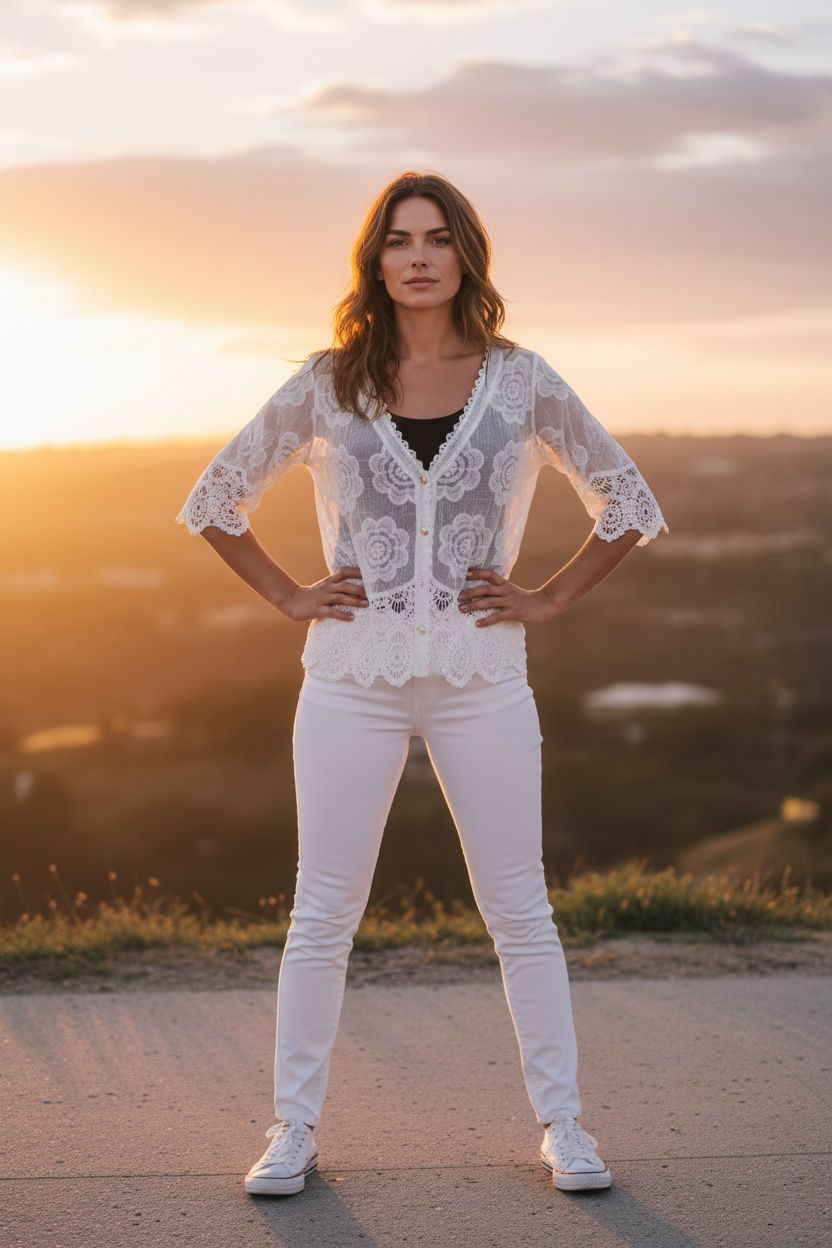 “Stevie  “ ivory crochet Italian cover up