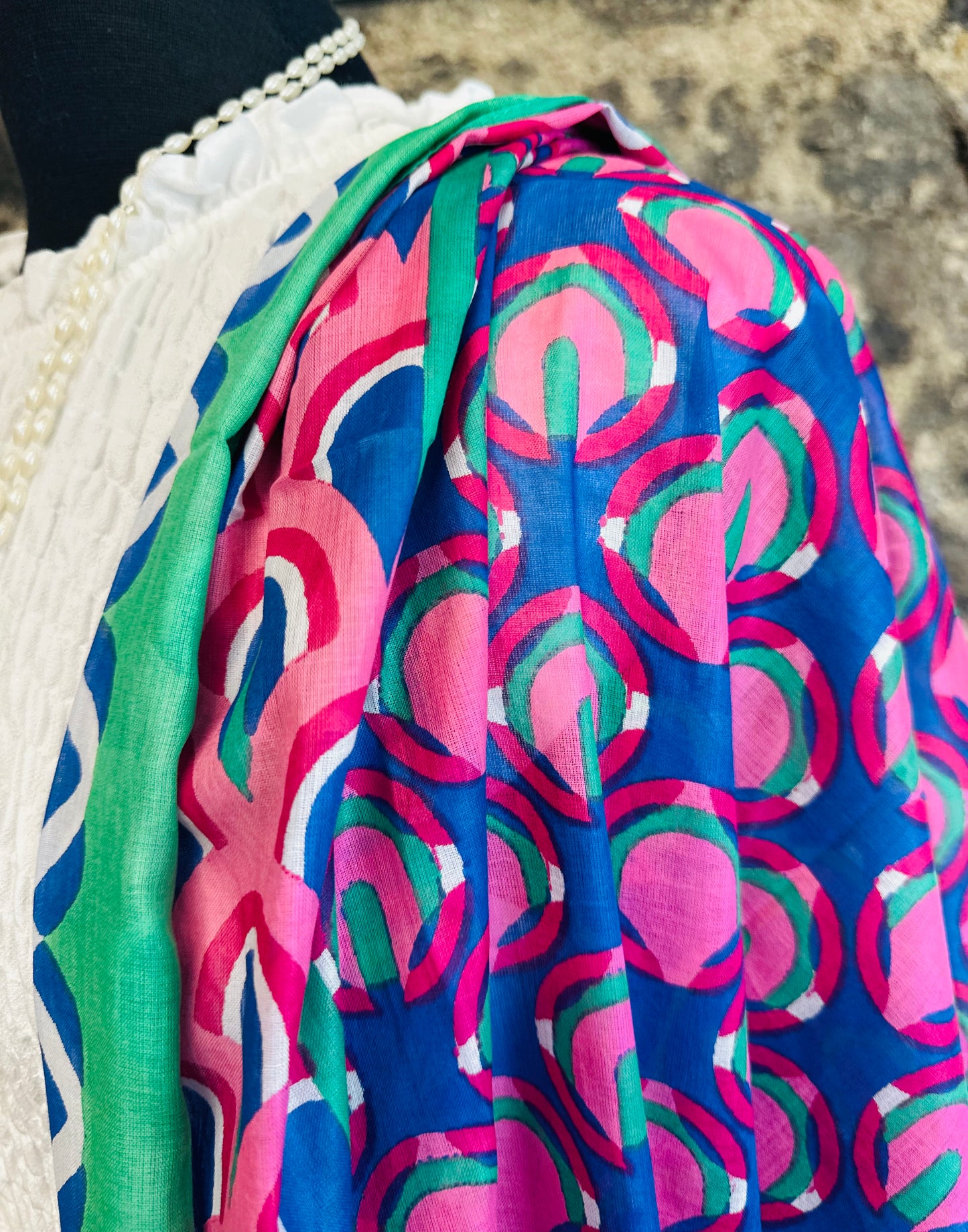 Peacock vibrant abstract wrap