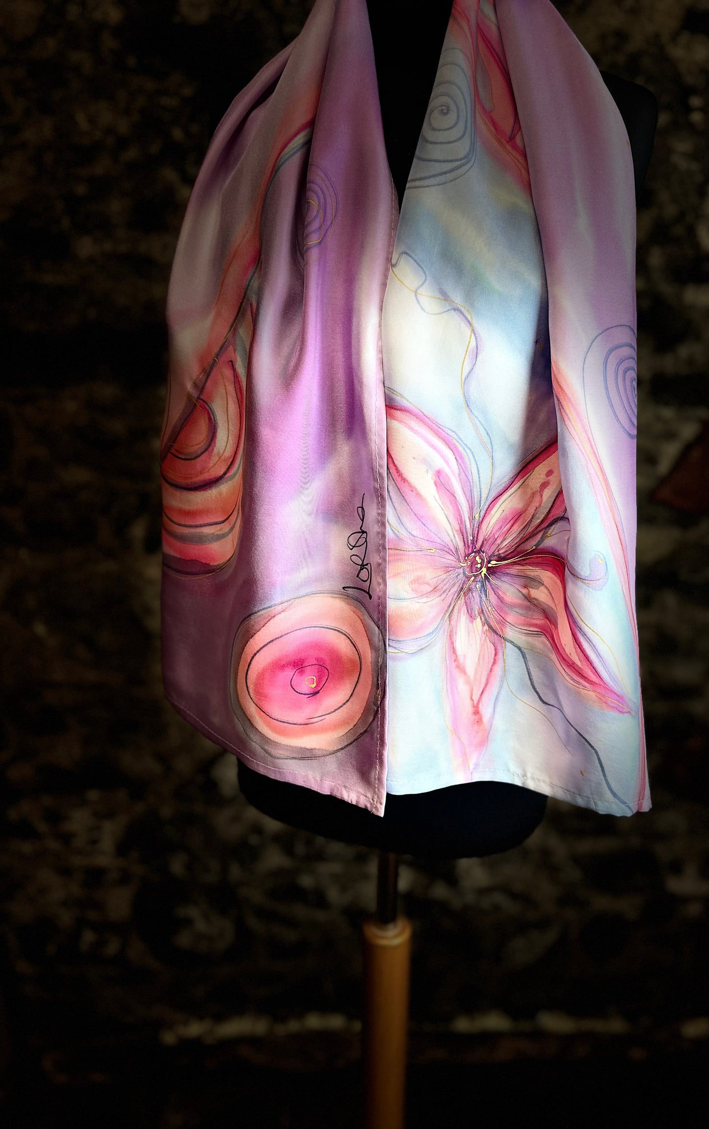 Lorshadesign Handpainted silk scarf collection
