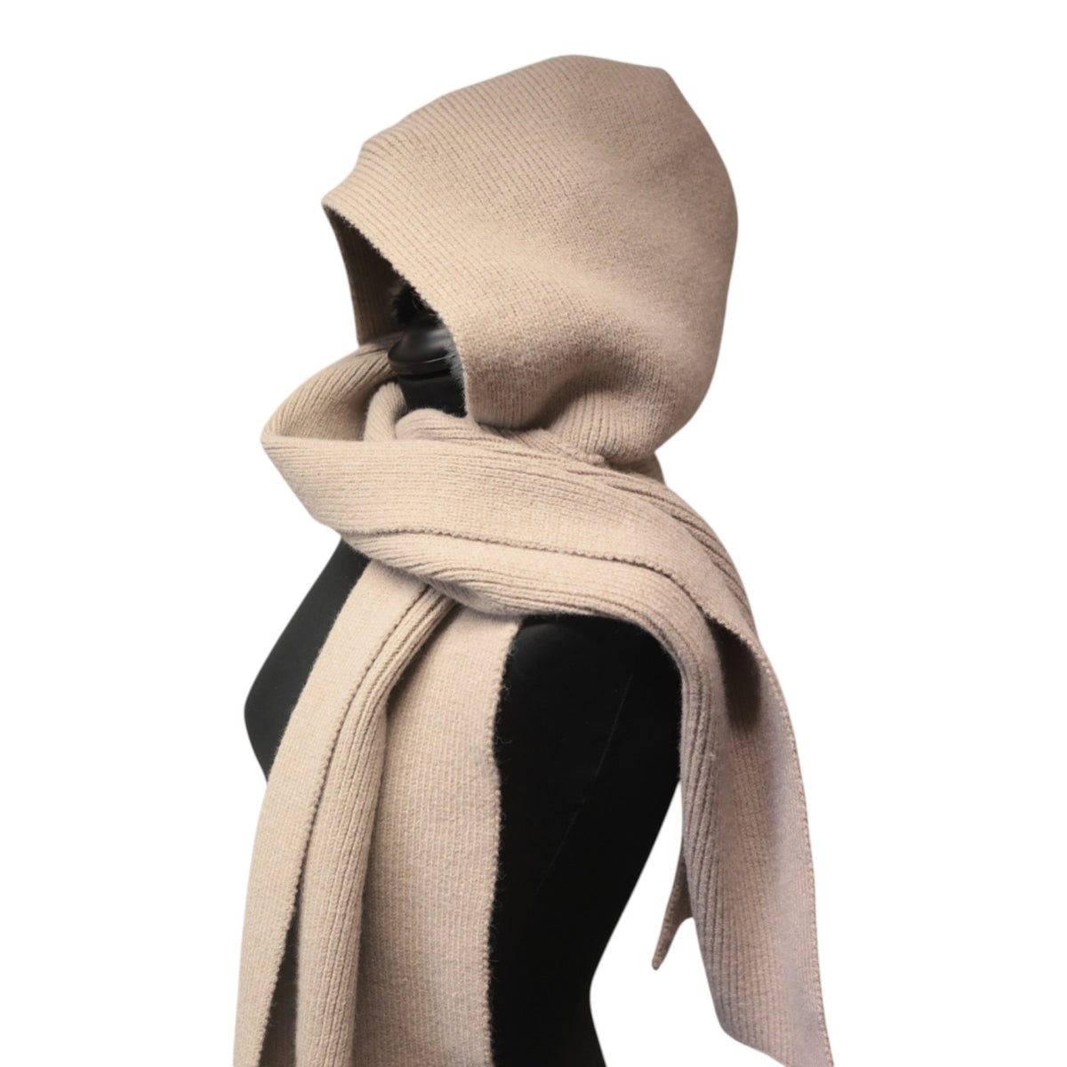 Oatmeal hooded scarf