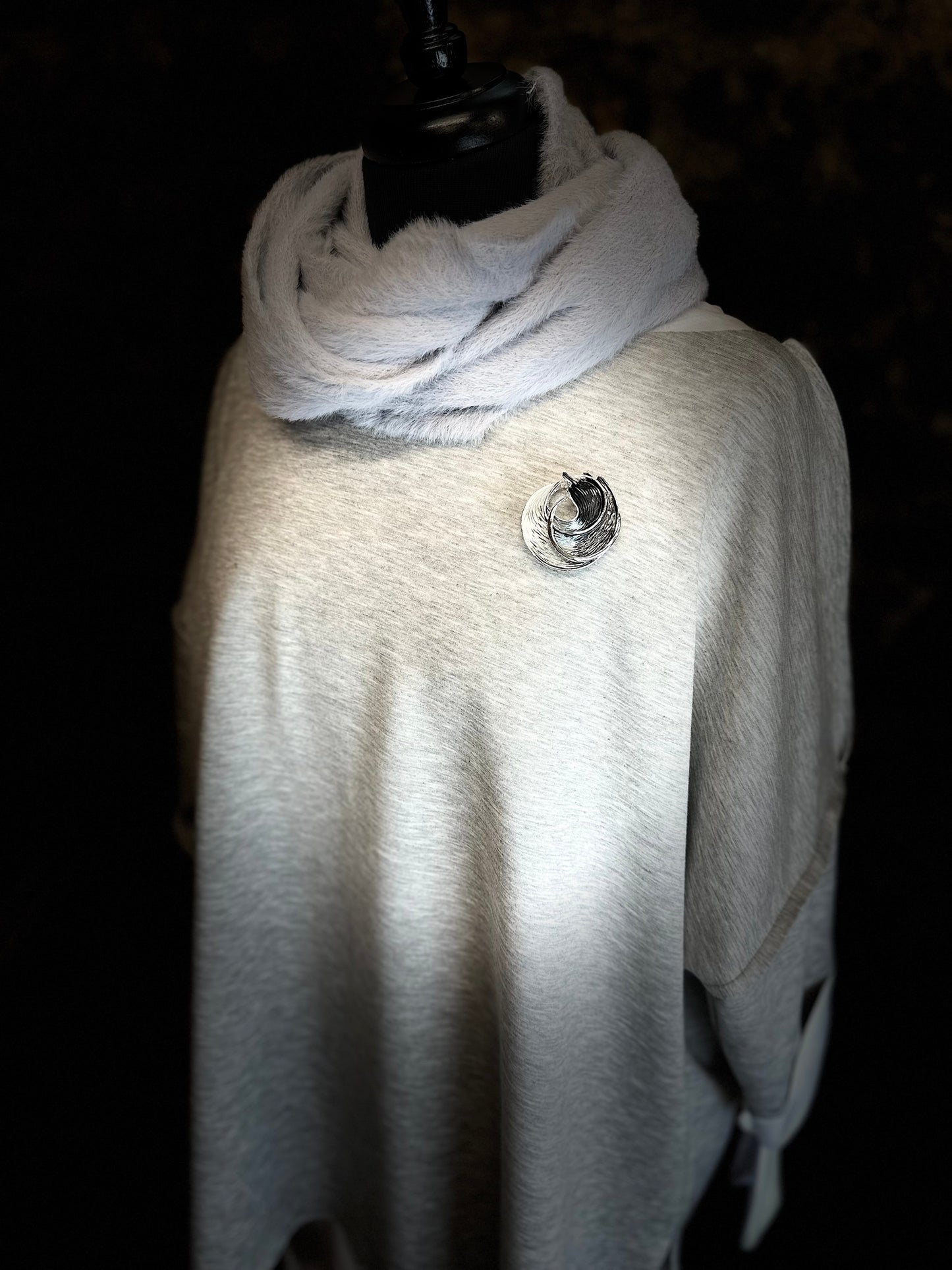 “Erica “ relaxed fit seamed sweatshirt dove grey